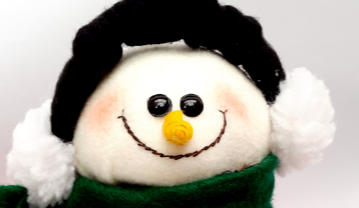 Muñeco de nieve guarda galletas