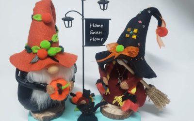Bella pareja de gnomos para halloween, descubre como crearla