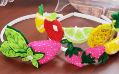 Crea increíbles  frutas en fieltro para diademas