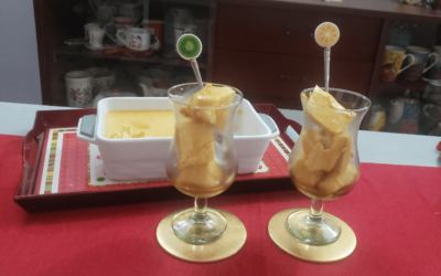 Rápido, fácil y delicioso postre  helado de maracuyá