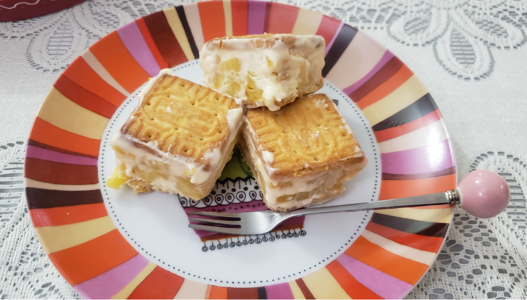 Helados de galletas con piña, ¡Receta fácil y deliciosa!