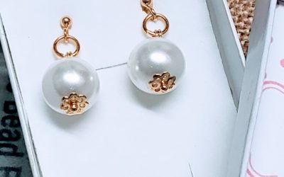 !Aretes con perlas y oro golfi, muy fáciles y económicos!